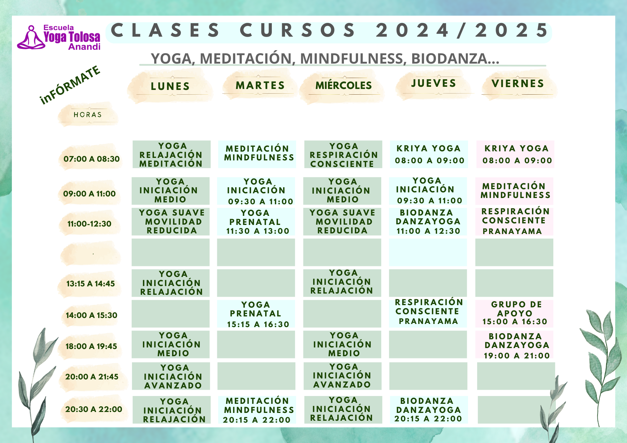 HORARIOS 2024